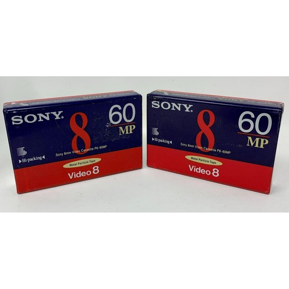 2 Sony Japan Limited Blank Video 8‎ HG Tapes MP60 - Picture 1 of 3